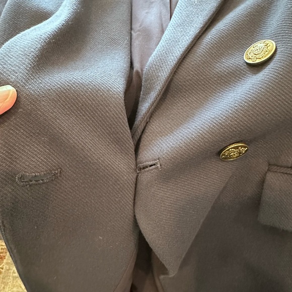 Navy Knit Double Breasted Blazer size 10 - Picture 7 of 9